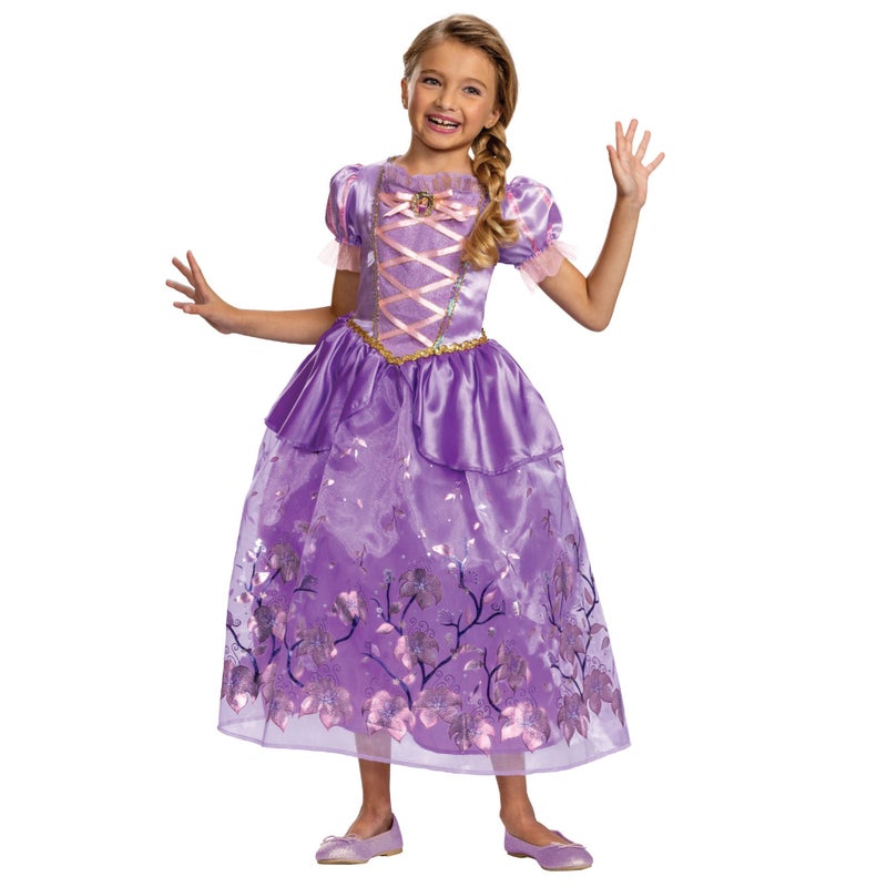 Disney Princess Tangled Rapunzel Costume (M, 7-8 years, Purple) - Image 1
